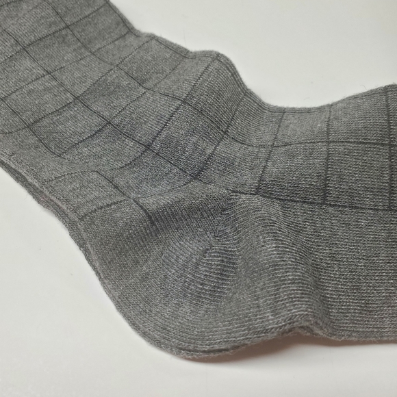Mens Gray Box Dress Socks - Picture 4 of 4